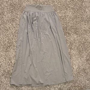 HALARA Gray Maxi Skirt with Wide Elastic Waistband